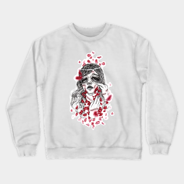 Too Many Scars To Fix Crewneck Sweatshirt by Faded Iris